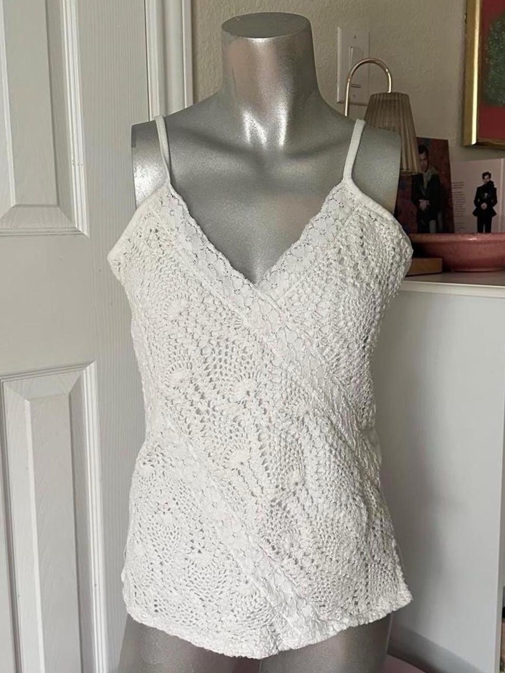 Vanity Y2K White Boho Crochet Tank